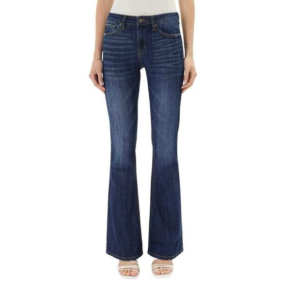 NWT Womens KanCan Estilo Mid-Rise Flare Jean Dark Wash Size 8 / 29 - Picture 1 of 8